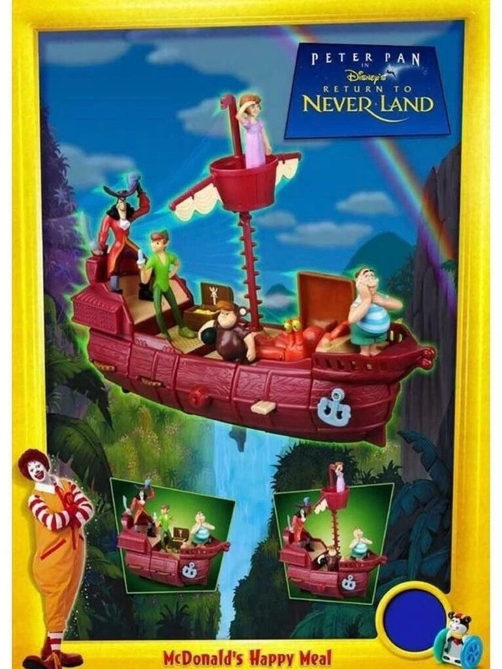 McDonald’s 2002 Disney Peter Pan Return to Neverland Happy Meal Toys Complete